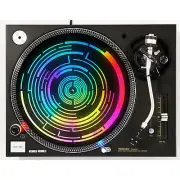 DJ Neon Lights Spiral Slipmat Turntable 12" LP Record Player, DJ Audiophile