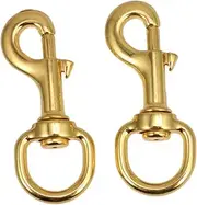 SUPVOX 2sets Pet Supplies Easy On/Off Collar Hooks with Swivel Joints Traction Rope Buckle for Dogs Cats 2pcs*2