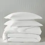 Sky Tipped Double Flange Percale Duvet Cover Set, Twin - Exclusive