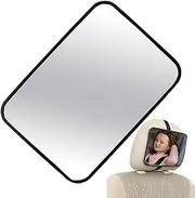 Baby Car Mirror - Heavy Duty Forward Facing Rearview Mirror Aid | Panoramic Adjustable Drop-proof Acrylic Monitor, Infant Observation Accessories for Backseat Safety