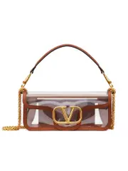 Valentino Garavani Loco Shoulder Bag in Polymeric Material Transparent