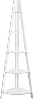Artiss Ladder Shelf 3/4/5 Tier Storage Display Corner Shelf, White