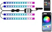 LED Interior Car Lights, Supports APP Control and Remote Control, RGB LED car Light Strip Suitable, Can be Installed Under The Dashboard or in Footwells, 12V Power Supply (Cigarette Lighter)