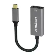 O-mbeat Elite 15cm USB-C to Display Port Adapter, 4K@60Hz (3840x2160) - Space...