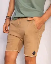 [Skylark] Skylark Men's Erase Drop Crotch Walk Shorts in Dark Sand Brown Size 32 32 Dark Sand Brown