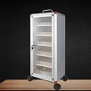 Mobile Cell Phone Locker, Portable Mobile Phone Cabinet Phone Management Cabinet with Wheels for School Students and Company Employees Safe Easy to Move(72 Slots)