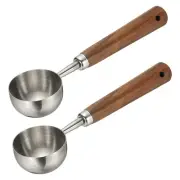 2pcs Coffee Measuring Spoon, 4" x 0.8" Coffee Scoop Silver