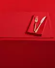 Fiesta Maya Scarlet 70" Round Tablecloth, Table Cloth, Bright Red