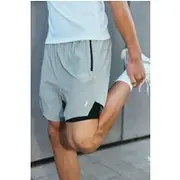 Mens Light Grey Man Active Stretch Woven 2in1 Shorts