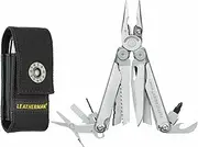 [LEATHERMAN] Wave+ Stainless Multitool 18-in-1 with Replaceable Wire Cutters, Pliers, Knife & Sheath 4" - Stainless Steel - Best Compact All-in-one for Everyday Carry, Camping, Outdoor Adventures & DIY
