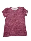 Xs LuLaRoe Olive Tulip Sleeved Top Mauve White Heathered Rayon Fits 2/4