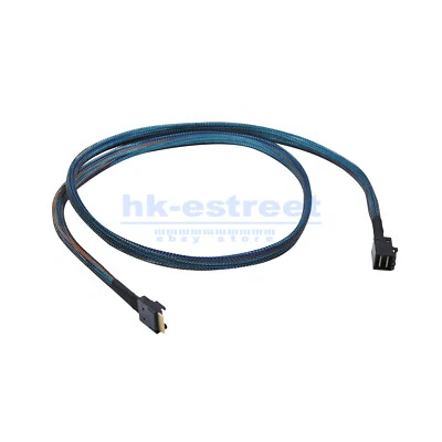 PCIE 4.0 Slimline SAS SFF-8654 Cable 4i to Mini SAS HD SFF-8643 Adapter Cable 1M