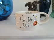NEW RAE DUNN HALLOWEEN HOWLING HOUR SNOOPY PEANUTS CERAMIC CHILI SOUP BOWL MUG