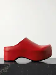 [Marni] Marni - Sabot Leather Platform Clogs - Red - IT38 IT 38 Red