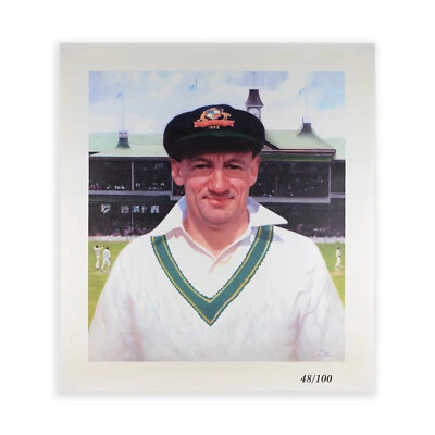 Sir Donald Bradman Canvas Portrait Cricket Memorabilia Unframed
