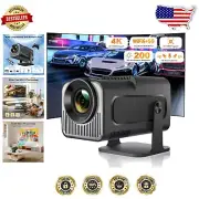 Portable 1080P Projector with WiFi 6, 5.0 Bluetooth & Android TV 11 Integration
