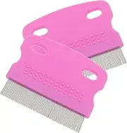 BESTonZON 2pcs Multipurpose Hair Comb Dandruff Cleaning Comb Convenient Dense Tooth Nit Comb Portable Tooth Comb Dense Tooth Comb Scalp Comb Baby Comb