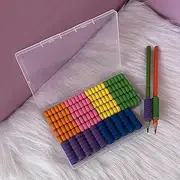 Foam Pencil Grippers,30 Pieces Foam Pencil Grips for Kids and Adults Handwriting Relieving Fingers Fatigue Writing Aid Pencil Holder Comfort Cushion Grip Pen Grippers