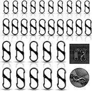 30Pcs Zipper Locks, Dual S Shaped Carabiner Clips, 3 Size Pull Replacement, Backpack Zipper Pulls Keep Zippers Closed, for Luggage Suitcase, Quick Clip Theft Deterrent