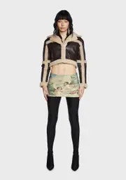 [Edikted] Ricky Vegan Leather Shearling Jacket