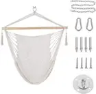 Patio Watcher Hammock Chair Hanging Rope Swing Seat with Hardware Kits. -