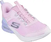 [Skechers] Girl's Microspec Max Colour Treifecta Sneaker, Pink, 1.5 US