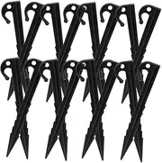 PAMINGONO 50Pcs Plastic Tent Stakes for Camping Durable Ground Pegs with Sharp Ends for Easy Penetration Lightweight and Heavy Duty for Outdoor Tents and Tarps