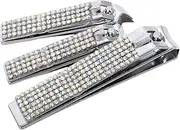 Mikinona Complete Manicure Kit Toenail Clippers Diamond-design Nail Scissors Set Portable Stainless Steel Nail Tools