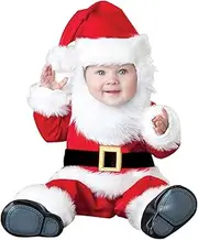 [Generic] 3 Piece Baby Boy Belt Toddler Girls Costume Santa Pants Outfits Set Tops Christmas Cosplay Hat Baby Boys Boys Outfits&Set Boy Gift 3 Months (Red, 12-24 Months)