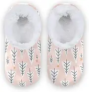 [Caihoyu] House Slippers for Kids Coral Fleece Anti-Slip Rubber Sole Lightweight House Shoes Bedroom Home Office Travel Yoga