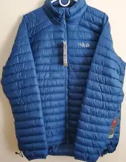 Rab Cirrus Insulated Puffer Jacket Full Zip Blue Men’s Medium - New