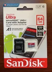 SanDisk Ultra 64GB Micro SDXC Card With Adapter