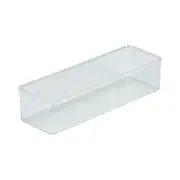 Simplify Medium Narrow Drawer Organizer in Clear Dimensions: 9" x 3" x 2"