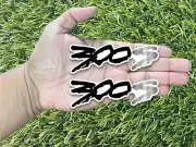 300 S Drip Car Emblem Badges Custom New Racing Aggressive Black / White Silver S