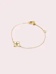 legacy logo spade flower solitaire bracelet