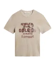 Golden Goose Deluxe Brand Logo Printed Crewneck T-Shirt S,L,M gray mixed color