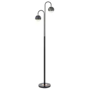 Oneta 2Light Floor Lamp Black Clear | Telbix Lighting