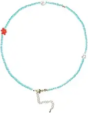[ibasenice] Necklace Kids Pearl Necklac Chic Neck Chain Flower Beads Jewelry for Girls