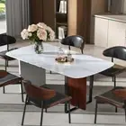 Heavy 160CM Dining Table Kitchen Table Desk for 4-6 People Strong Tabletop & Leg