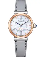 Citizen EM1074-15D Mother Of Pearl Dial Grey Leather Womens Watch