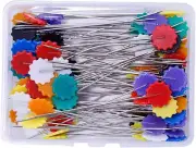 100 Pieces Flat Head Straight Pins Sewing Pins Quilting Pins Decorative Pins Dar