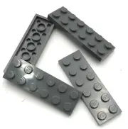 Lego 5 New Dark Bluish Gray Plates 2 x 6 Stud Pieces
