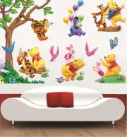 Winnie The Pooh Tree Tiger Pig Wall Decal Kids Nursery Decor Baby Cot Sticker