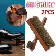 Horsehair Shoe Brush Set Leather Cleaner Care Kit Shine Care Kit Applicators New