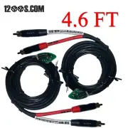 4.6 FT TECHNICS 1200 1210 GOLD TIP SHIELDED RCAS STOCK RCA PCB BOARD & GND WIRE