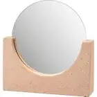 Small Terrazzo Dressing Table Vanity Makeup Mirror w/ Concrete Base