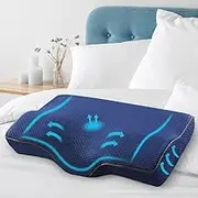 Memory Foam Contour Pillow Navy Soft Support Sleep Comfort Bedding Pillow