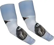 [FHEDVBN] Penguin family Arm Sleeves Compression Arm Covers for Men Women Outdoor Sun Sleeves Cooling Sports Sleeve, Black