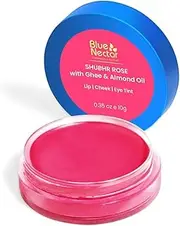 Blue Nectar Lip Tint Balm for Rosy Pink Tinted Lips | Natural Lip Tint for Dark Lips with Organic Ghee & Shea Butter | Long Lasting Lip Mosturizer (10g)