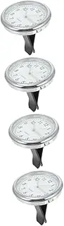 iplusmile 4 Sets Car Luminous Clock Mini Vehicle Clock Car Dash Clock Car Vent Clocks Watch Car Clock Automatic Auto Clock for Dashboard Auto Digital Clock Adhesive Auto Clock White Glass